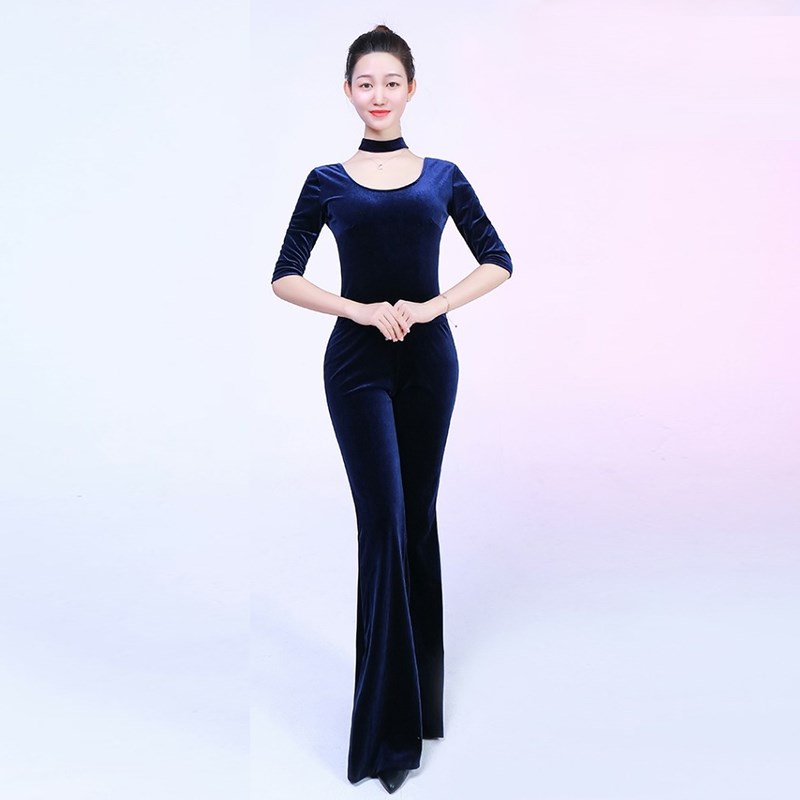 带围脖丝绒形体h训练服装女2024年新款春夏天中袖高端导师型体套