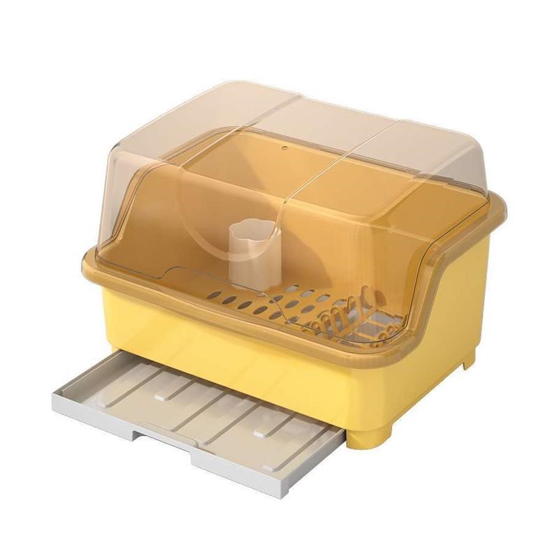 装碗筷收纳盒特大碗柜塑料带盖厨房放碗碟沥水架餐具收纳箱置物架