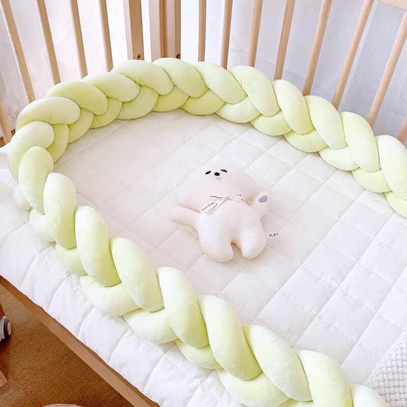 婴儿床床围麻花围栏软包防撞条新生儿童床围拼接床靠装饰床上用品