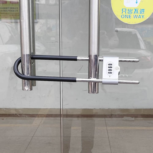 密码锁玻璃门锁挂锁防q盗u型锁门锁u形锁锁具商铺家用加长密码锁