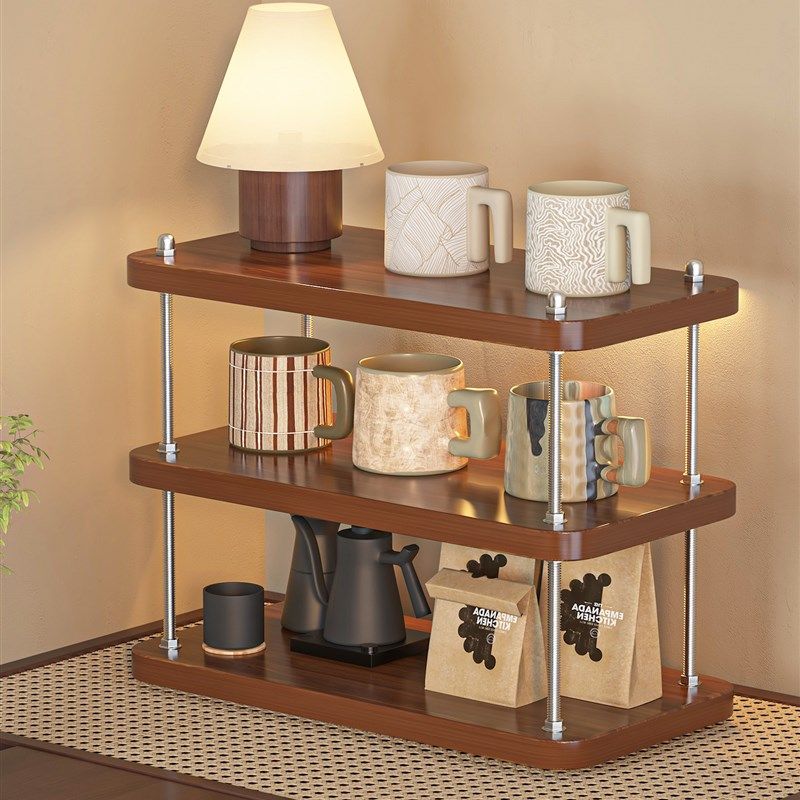 杯架中古风桌面杯子收纳置物架咖啡角布置转角放置架取杯器高级感,家庭/个人清洁工具,杯架,淘宝优惠券,粉丝福利购,淘宝优惠卷