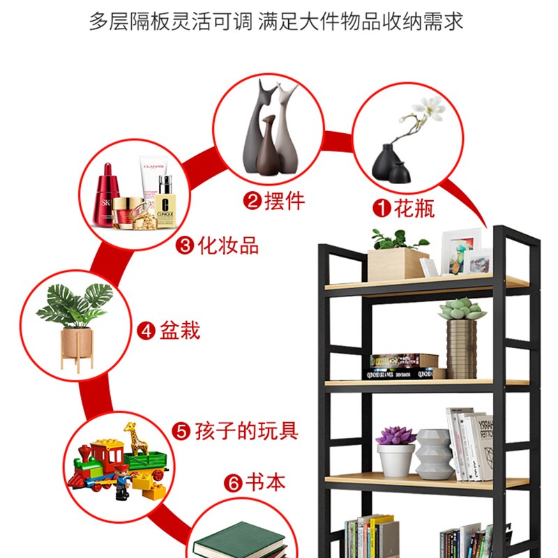 超市货架仓储家用置物架多层展示柜仓库储藏室多功能收纳架铁架子