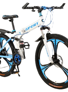 折叠山地车自行车男越野变速学生儿童双碟刹赛车202426寸成人单车