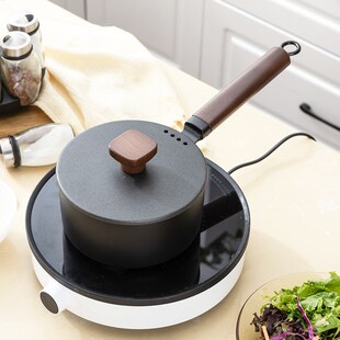 章砚铁铺小铁锅家用小号奶锅煮面油炸无涂层锅日式宝宝辅食锅
