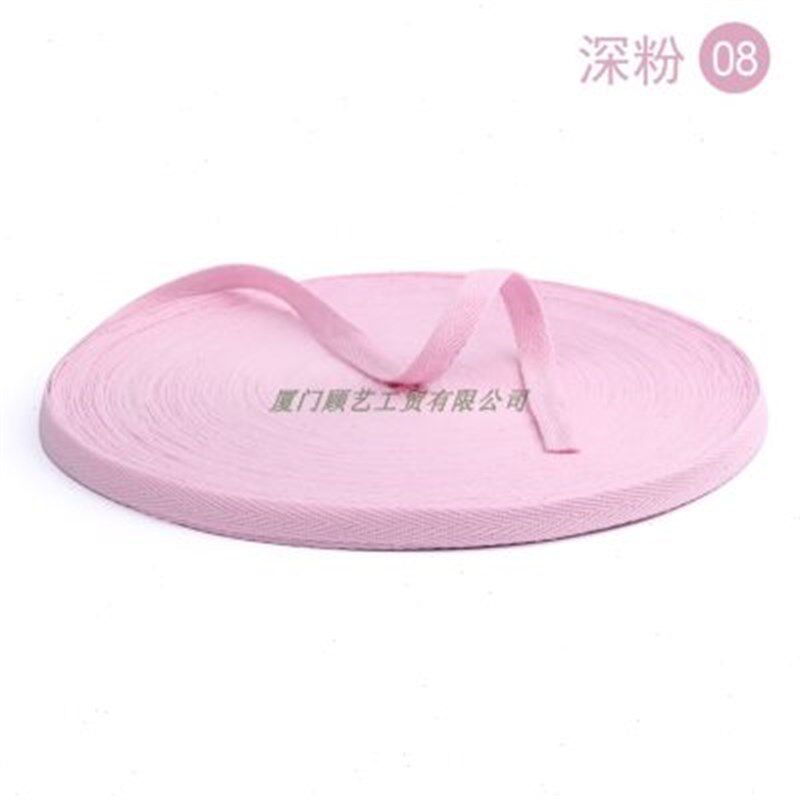 m彩色全棉d人字棉料布带布装带包边条织带滚边带帆服辅带卷