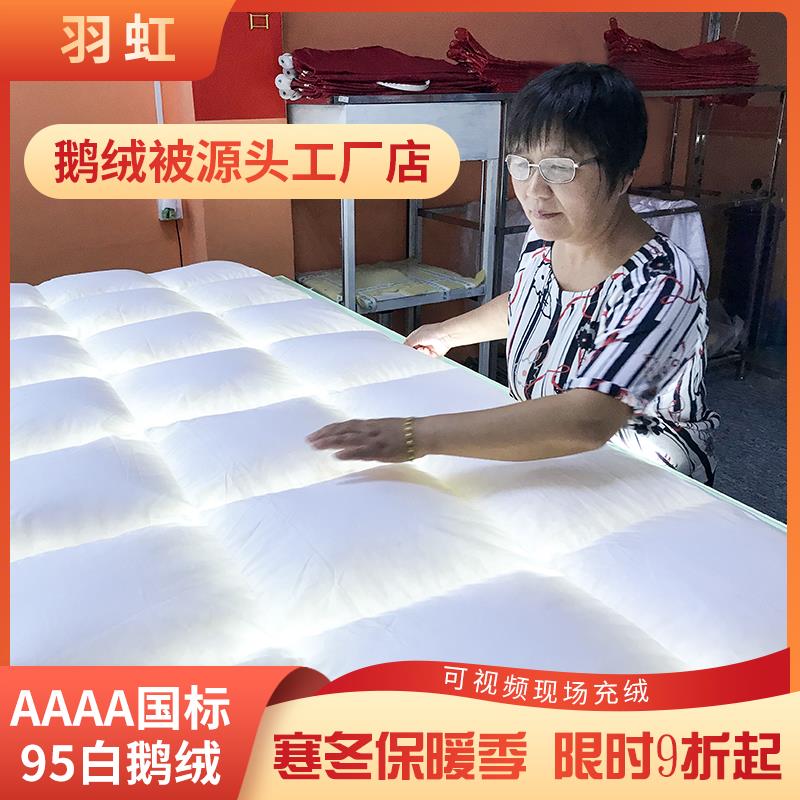 95%白鹅绒k羽绒被儿童加厚手工羽绒被芯冬季保暖