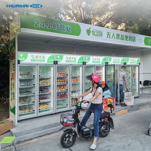 无人售货柜果蔬饮料智能货柜自动售货机无人店扶贫生鲜无人售货机