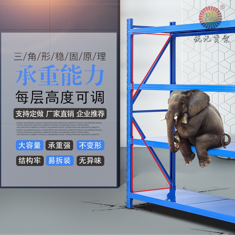 新款货架仓库货架置物架多层家用货架展示架货物分类架子仓储货架