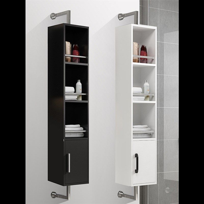 浴室边柜挂墙式镜柜实木旋转储物侧柜卫生间现代简约