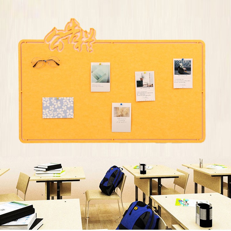毛毡板公告栏展示板毛毡墙贴软木板留言板宣传P墙文化墙照片墙装