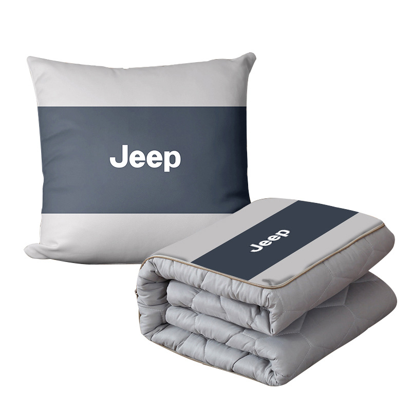 车载抱枕被子两用车内休息午睡毯汽E车抱枕腰靠枕後排可摺叠空调