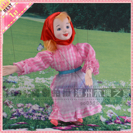 提线木偶娃娃新款小红帽中国特色礼物关节可动人偶儿童玩具