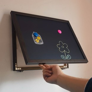 胡桃木色实木电箱盖板磁性黑板电B表箱装饰画遮挡配电箱磁吸挂画