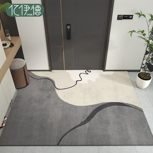 入户门地垫pvc免m洗可擦进门门口脚垫新款玄关门垫可裁剪皮革地毯