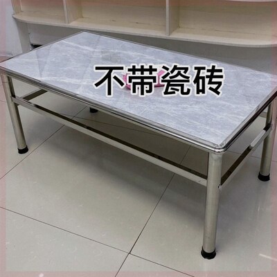 不锈钢8080方桌子架 家用餐桌吃饭学习坚固耐用小桌 不带瓷砖