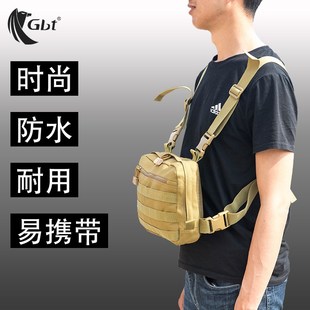 战术多功能胸包防盗包潮男街头包机能马甲包休闲个性胸包工装背包