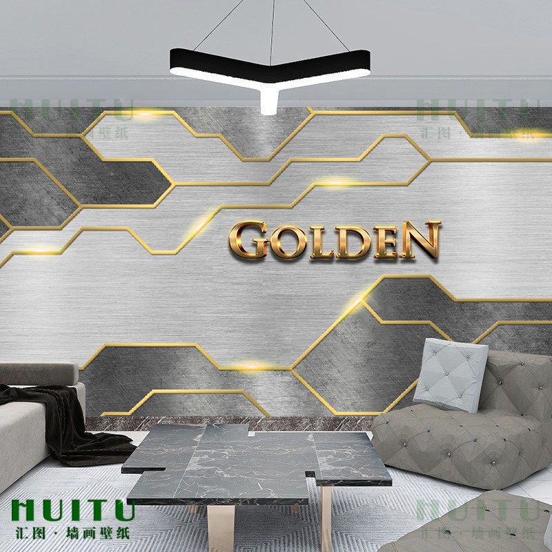 工业风金属线路板墙纸网吧ktv公司办公室前台背景墙布科技感壁纸