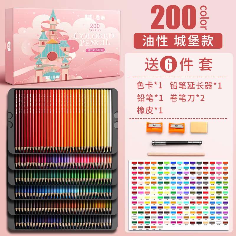 彩色铅笔套装彩铅笔水o溶q性水性水彩可溶性48色72色画笔儿童小学