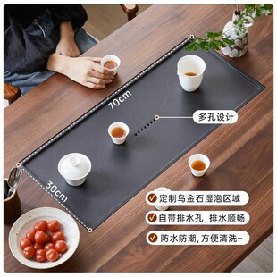 北美黑胡桃原木茶桌家用现代简约烧水壶一体干湿泡茶台大板喝茶桌