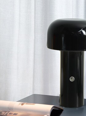 网红flos蘑菇台灯卧室餐厅客厅包豪斯红色充电触摸氛围床头小夜灯