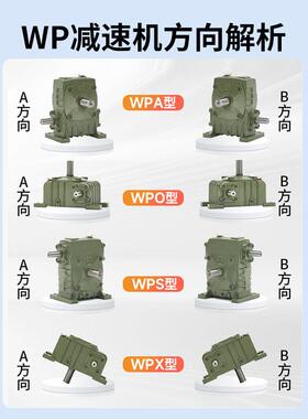 WPA WPS WPO WPX40 50 60 70 80 100120蜗轮蜗杆减速机涡轮减速器