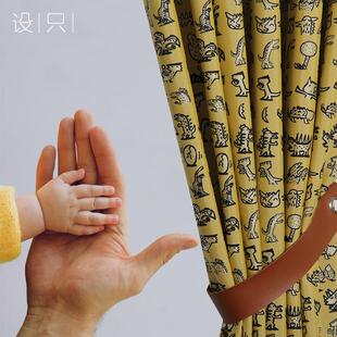 儿童恐龙窗帘男孩卧室房间趣味卡通环保全遮光定制订做 2023年新款