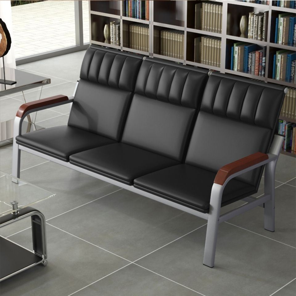 办公沙发茶几组合办公室商务接待洽谈茶几简约小户型铁架三人沙发