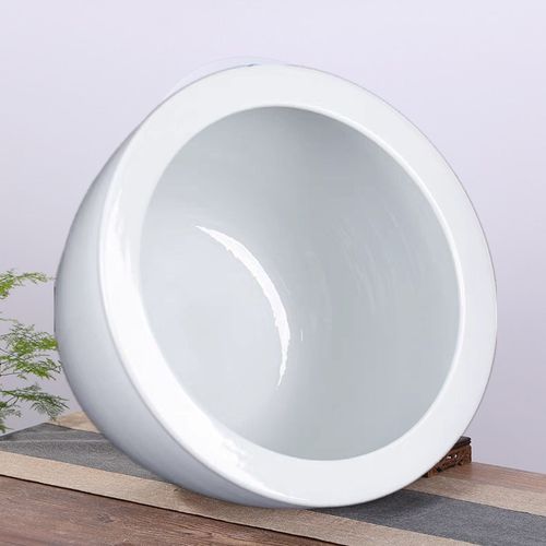 景德镇陶瓷鱼缸家用乌龟养鱼盆荷花缸书画缸特大号客厅落地锦鲤缸