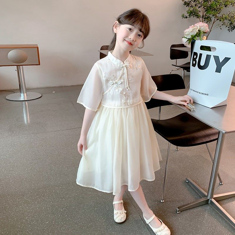 女童汉服连衣裙2024新款夏季儿童网红洋气国风公主裙女孩夏装裙子,童装/婴儿装/亲子装,汉服,淘宝优惠券,粉丝福利购,淘宝优惠卷
