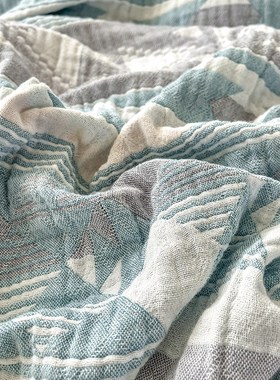 三层全棉水洗纱布毛巾被纯棉单人双人毛巾毯子午睡休闲盖毯空调毯