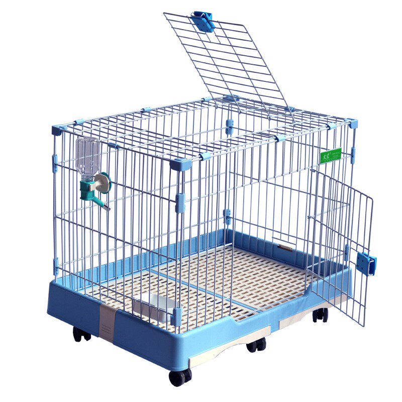 狗笼子中型犬带厕所泰迪笼子加粗折叠笼室内小型犬宠物猫笼狗围栏