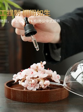 东方泥土《暗香》陶瓷手捏瓷花摆件扩香器办公室茶室桌面家居饰品