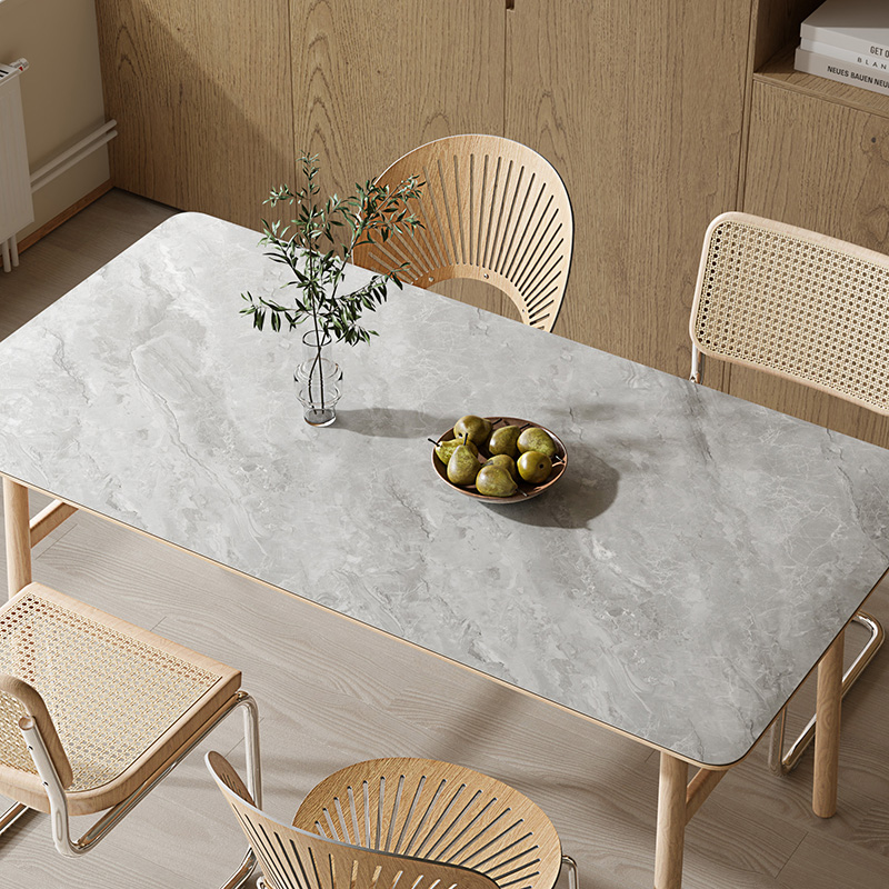 大理石纹路餐桌垫防水防油皮革台布岩板轻奢高级感长方形茶几桌布
