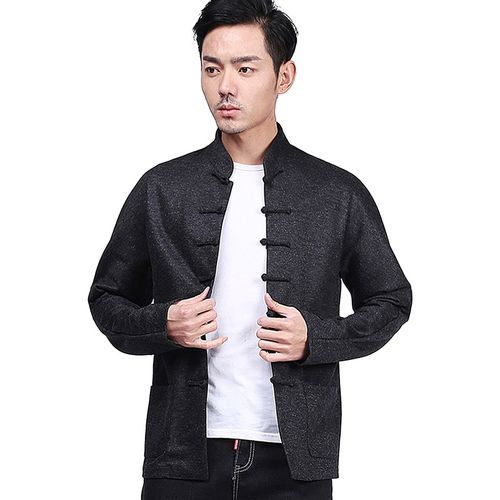 秋季唐装男中式马褂汉服中老年夏款复古中国风中山装民国青年佛系