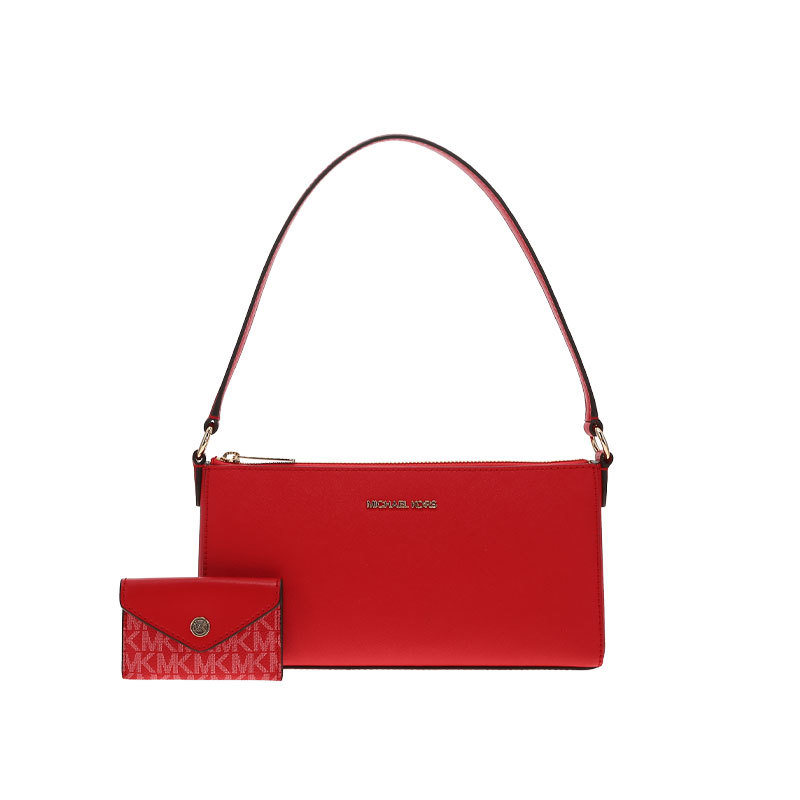 Michael Kors/MK经典老花腋下包女包 通勤百搭时尚单肩手提流浪包