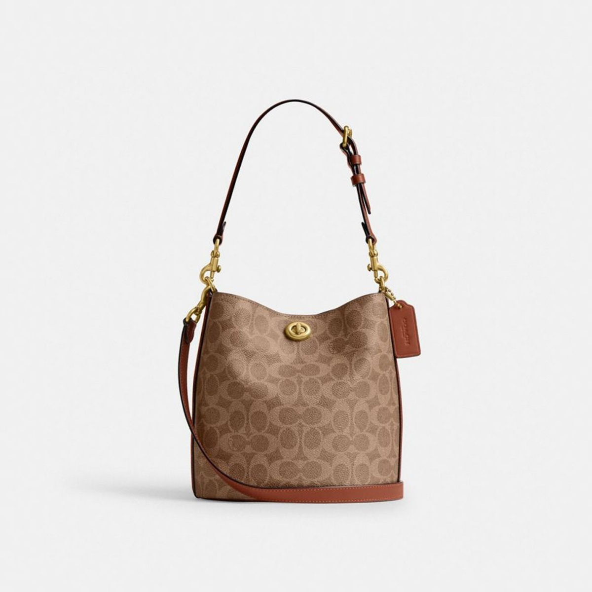 COACH/蔻驰女包香港直邮专柜正品Willow水桶包帆布单肩斜挎手提包