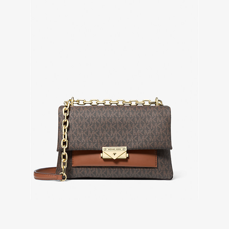 Michael Kors/MK女包 中号CECE老花款牛皮通勤百搭单肩手提斜挎包