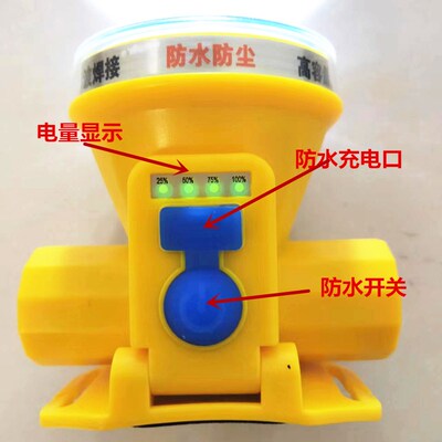 特铭量强光超亮头戴锂电池超轻割胶钓鱼迷你小巧手机充电口头灯