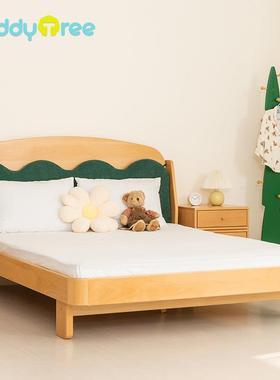 树爸爸2025年新款极简儿童床全实木男孩女孩儿公主床榻榻米落地床