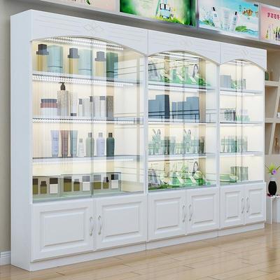 展柜化妆品展示柜玻璃门带锁手办美容产品展柜精品展柜货架陈列柜