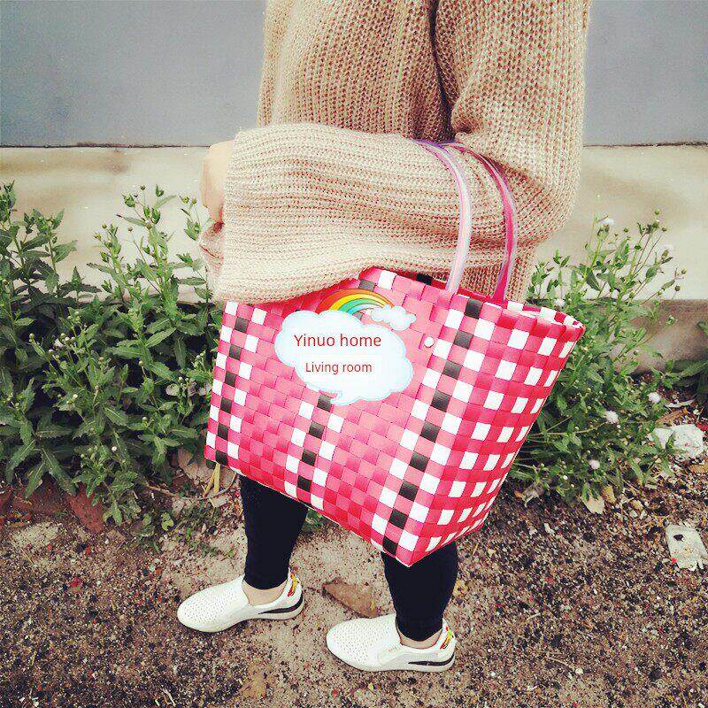 大热款洗澡篮手提覆古篮子购物篮手工编织包新款可爱时尚同款浴筐