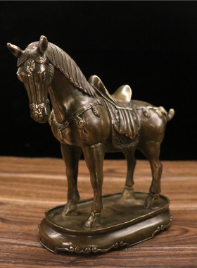 唐马摆件工艺品客厅马到成功酒柜玄关装饰办公室开业礼品