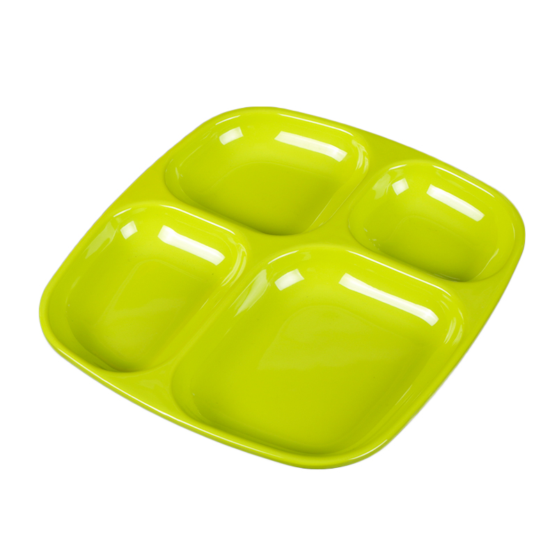 密胺快餐盘塑料学生食堂餐盘分格三格四格六格盘子商用饭盘餐具