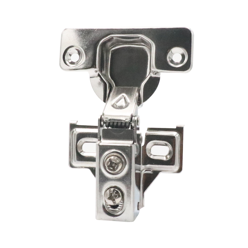 美式短臂铰链橱柜门阻尼缓冲液压窄侧板不锈钢烟斗直中大弯铁合页