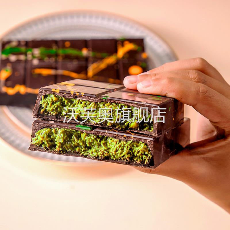 迪拜风格开心果巧克力千丝酥成品网红夹心面包丝手工纯可可脂拉丝