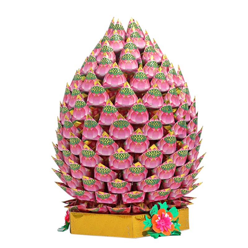 金菠萝大号折莲花金纸福字用品手工折纸九转金山过年摆件潮汕成品