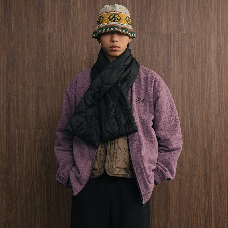 SUPERTOFU(SPTF) AW24 哈苏线结构 轻盈保暖 拉链立领摇粒绒外套