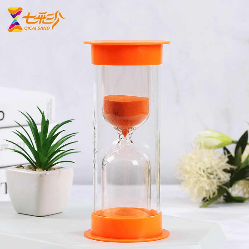 儿童沙漏计时器防摔5/15/20/30/60分钟半1小时摆件时间沙漏流沙瓶