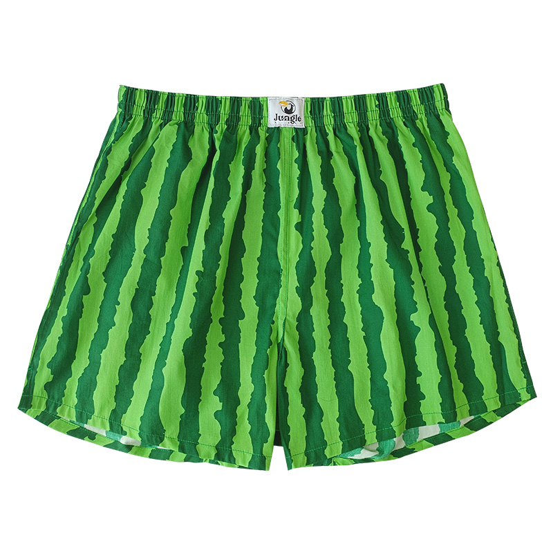 宽松舒适短睡裤衩子头日式内裤男生平四角阿罗裤透气大码纯棉夏季