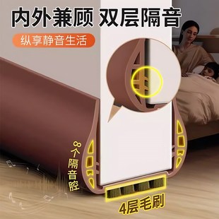 房门缝隙门底部密封条入户大门下边隔音胶条填塞防风防水挡板静音